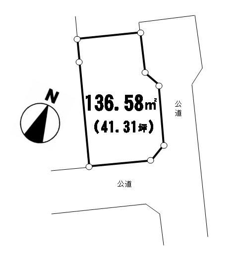 Compartment figure. Land price 21,800,000 yen, Land area 136.58 sq m