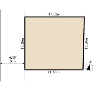 Compartment figure. Land price 24,900,000 yen, Land area 135.3 sq m