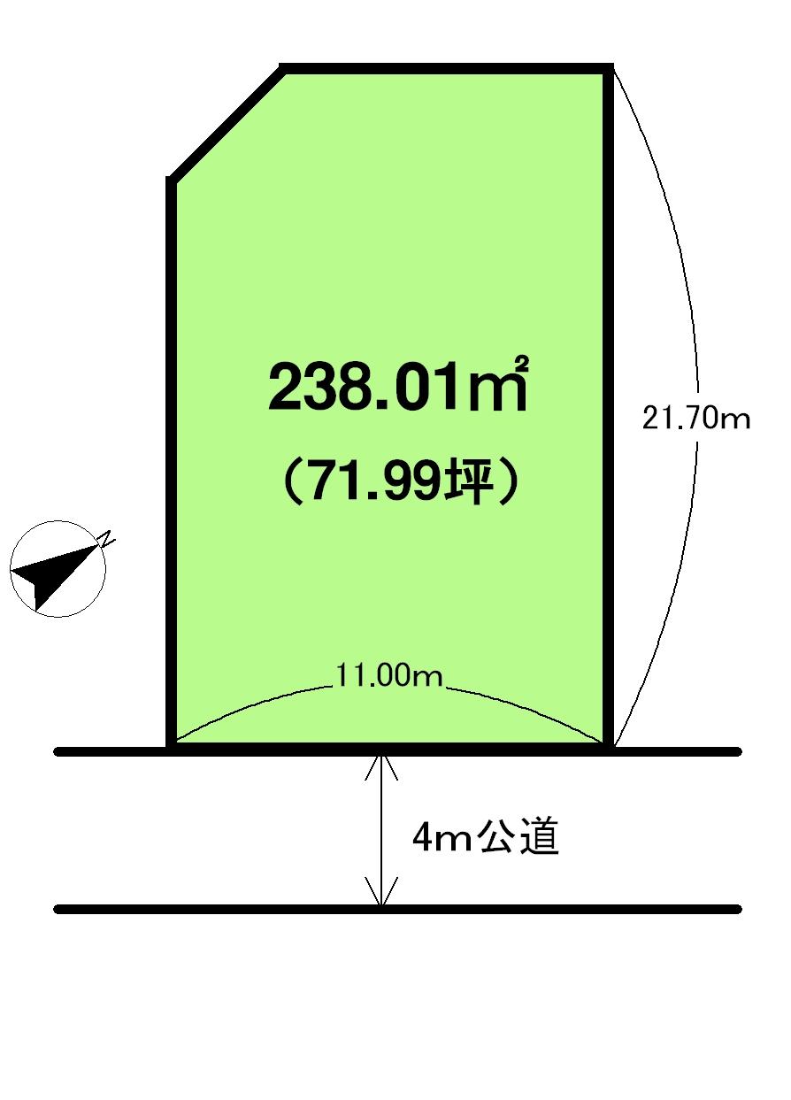 Compartment figure. Land price 62 million yen, Land area 238.01 sq m compartment view