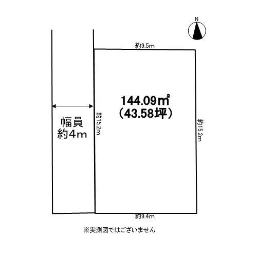 Compartment figure. Land price 13.4 million yen, Land area 144 sq m