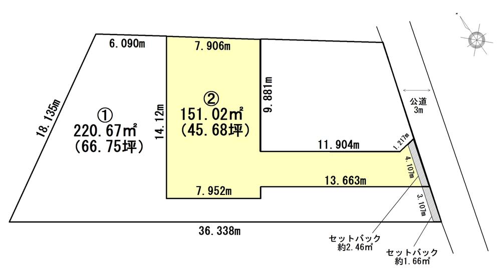 Compartment figure. Land price 19.9 million yen, Land area 151.03 sq m