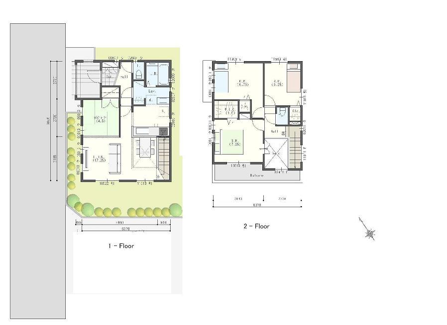 Building plan example (floor plan). Building plan example Building price 15.3 million yen, Building area 94.81 sq m