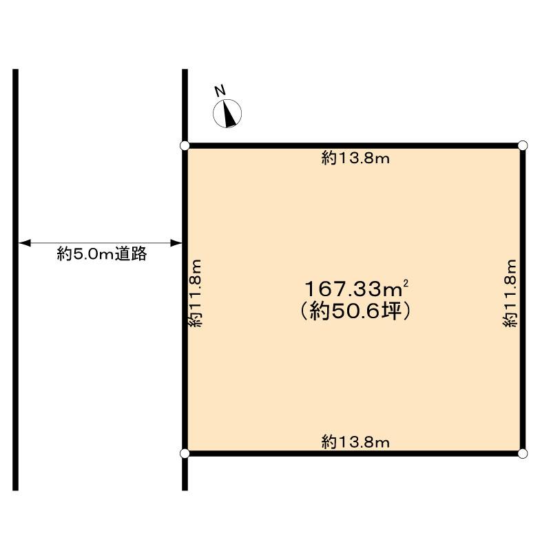 Compartment figure. Land price 20.8 million yen, Land area 167.33 sq m