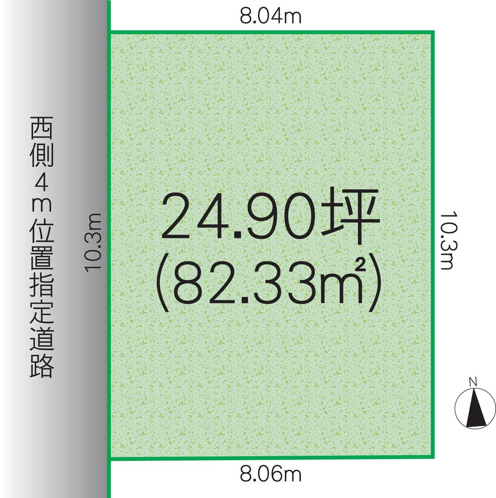 Compartment figure. Land price 4.9 million yen, Land area 82.33 sq m