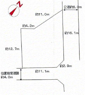 Compartment figure. Southeast ・ Northeast of the corner lot