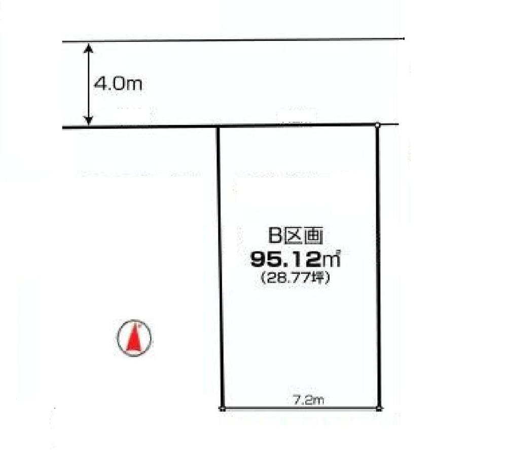Compartment figure. Land price 11.9 million yen, Land area 95.12 sq m