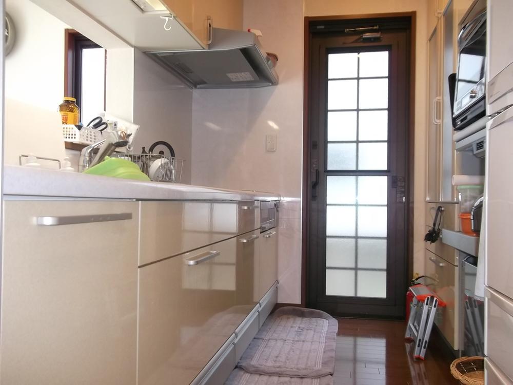 Kitchen. Kitchen with a back door