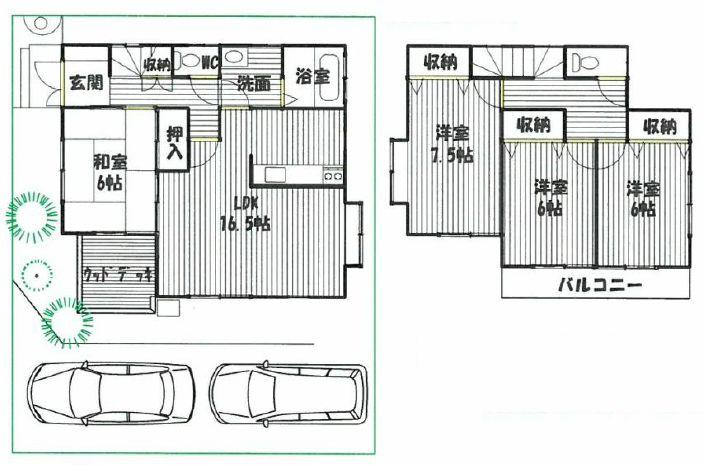 Floor plan. 24,800,000 yen, 4LDK, Land area 132.71 sq m , Building area 101.02 sq m   ◆ Sunny spacious 4LDK!