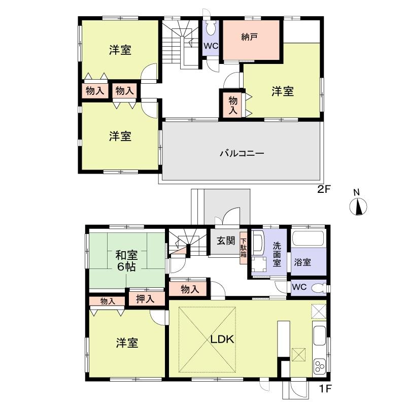 Floor plan. 28.8 million yen, 5LDK + S (storeroom), Land area 217.28 sq m , Building area 147.39 sq m