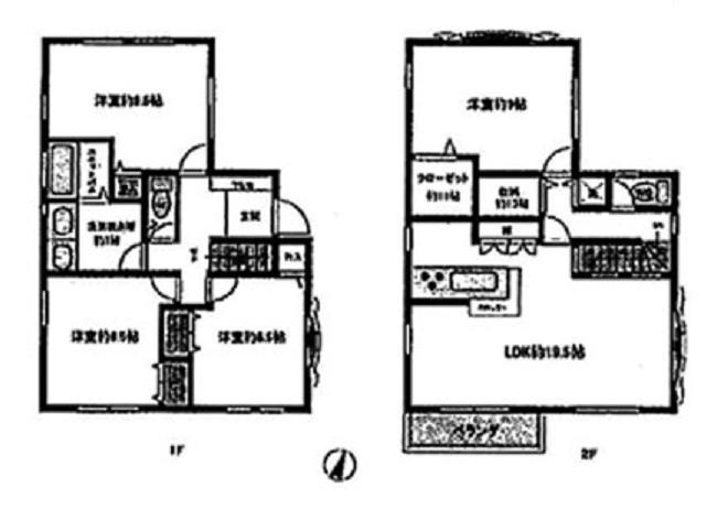 Floor plan. 21,800,000 yen, 4LDK + S (storeroom), Land area 143.66 sq m , Building area 126.29 sq m