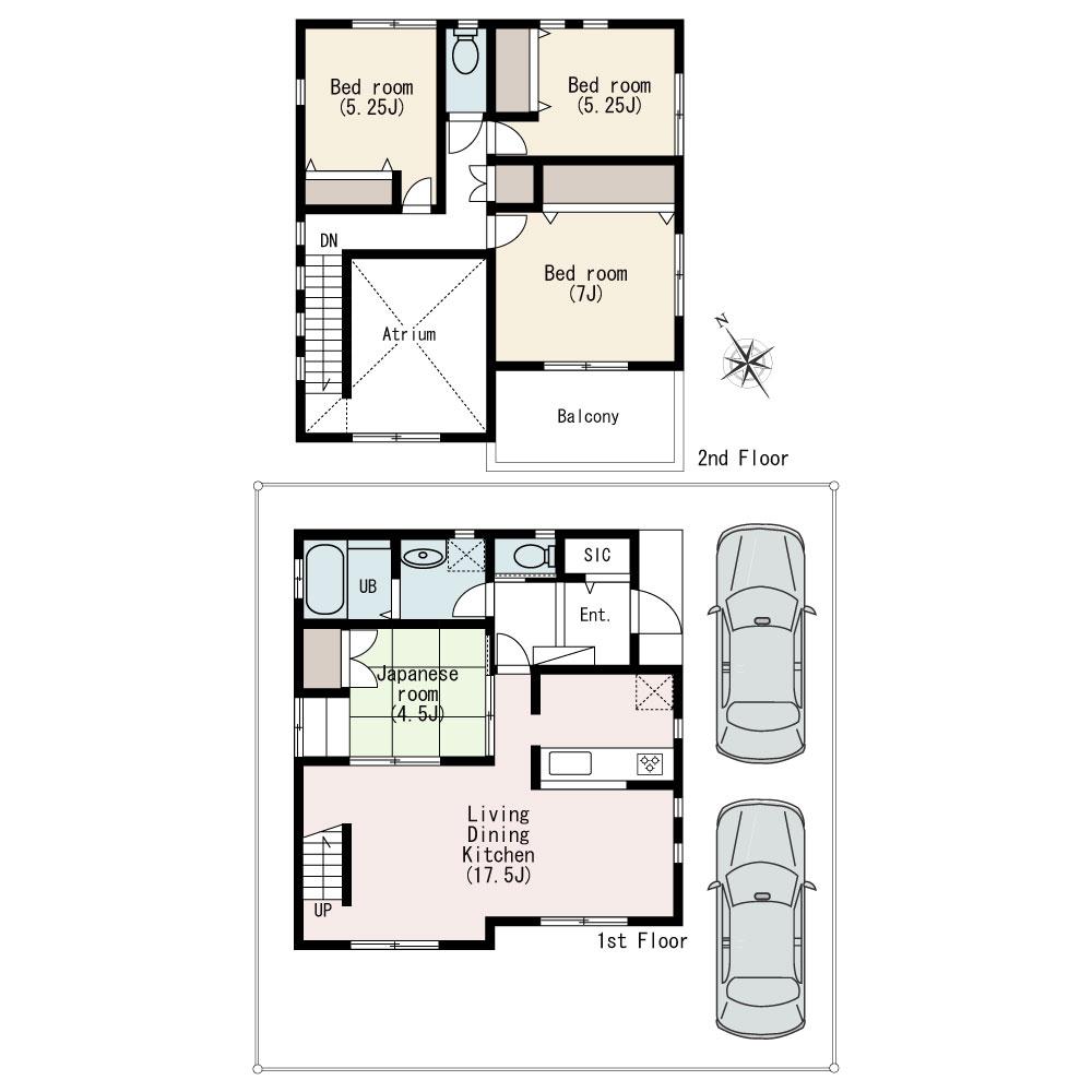 Compartment view + building plan example. 770m until ion