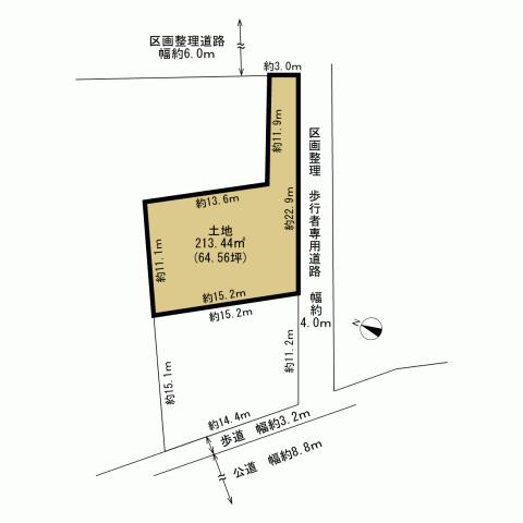 Compartment figure. Land price 15 million yen, Land area 190.94 sq m