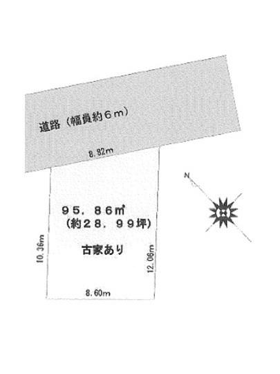 Compartment figure. Land price 7.5 million yen, Land area 95.86 sq m compartment view