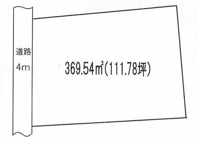Compartment figure. Land price 4.5 million yen, Land area 369.54 sq m