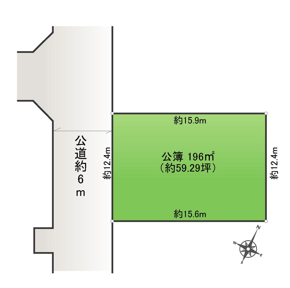 Compartment figure. Land price 16.1 million yen, Land area 196 sq m