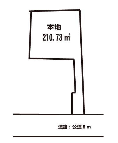 Compartment figure. Land price 10.8 million yen, Land area 210.73 sq m