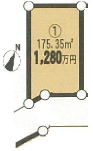 Compartment figure. Land price 11.8 million yen, Land area 175.35 sq m
