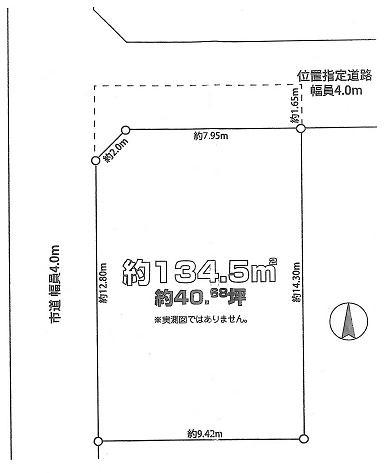 Compartment figure. Land price 8.8 million yen, Land area 134.5 sq m