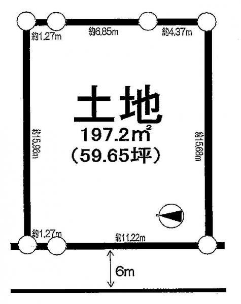 Compartment figure. Land price 16.1 million yen, Land area 197.2 sq m