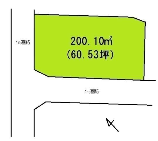 Compartment figure. Land price 2.7 million yen, Land area 200.1 sq m