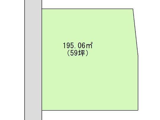 Compartment figure. Land price 1.1 million yen, Land area 195.06 sq m
