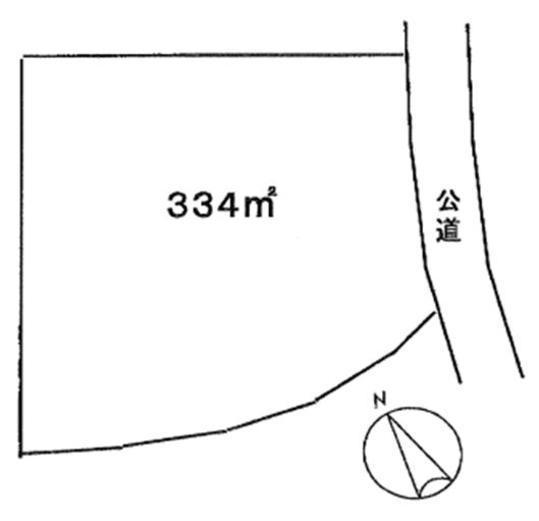 Compartment figure. Land price 4.5 million yen, Land area 334 sq m