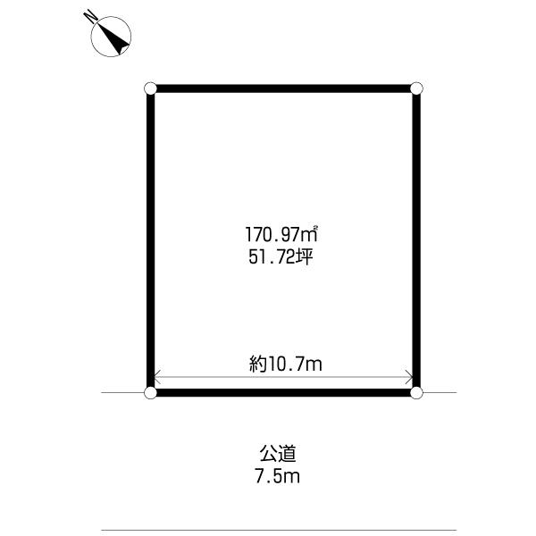 Compartment figure. Land price 18 million yen, Land area 170.97 sq m