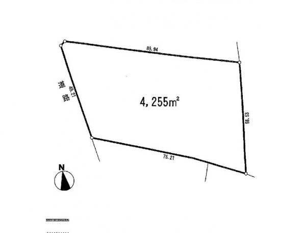 Compartment figure. Land price 90 million yen, Land area 4255 sq m