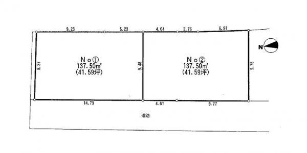 Compartment figure. Land price 13.3 million yen, Land area 137.5 sq m
