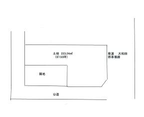 Compartment figure. Land price 18,800,000 yen, About 67 square meters of land with a land area of 223.24 sq m room