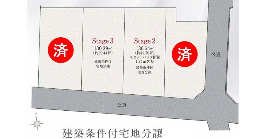 The entire compartment Figure. All sections south road ・ Now with the remaining two-compartment