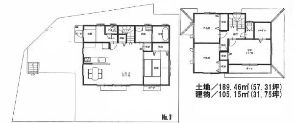 Compartment view + building plan example. Plan 1 example
