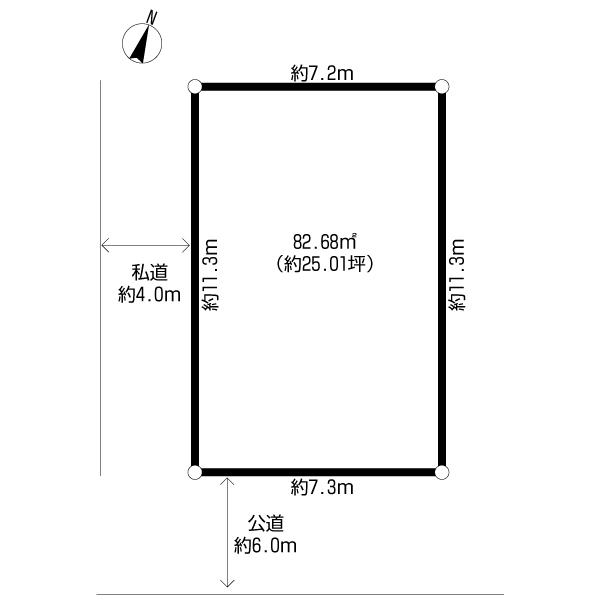 Compartment figure. Land price 8 million yen, Land area 82.68 sq m