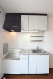 Kitchen. Kitchen two-burner gas stove can be installed