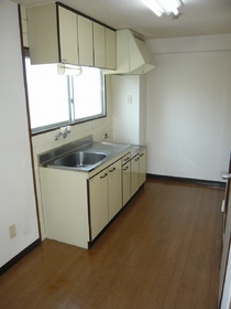 Kitchen. Kitchen two-burner gas stove can be installed