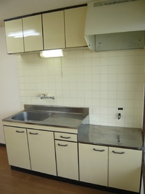 Kitchen. Kitchen two-burner gas stove can be installed