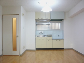 Kitchen. You can put two-burner stove. There is a kitchen window.