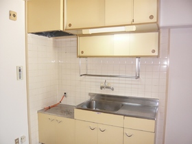 Kitchen. Kitchen two-burner gas stove can be installed