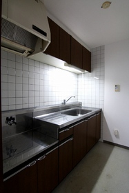 Kitchen. Kitchen two-burner gas stove can be installed