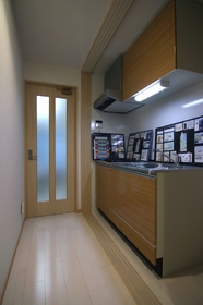 Kitchen. "Because of the model room photo, It might be different from the present situation. "