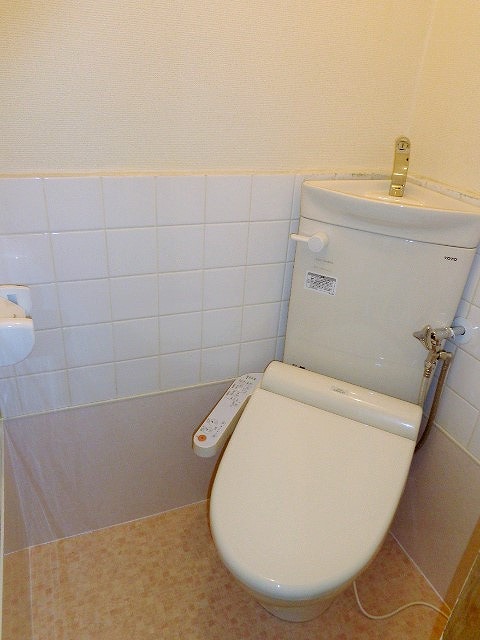 Toilet. It is washed with water ☆