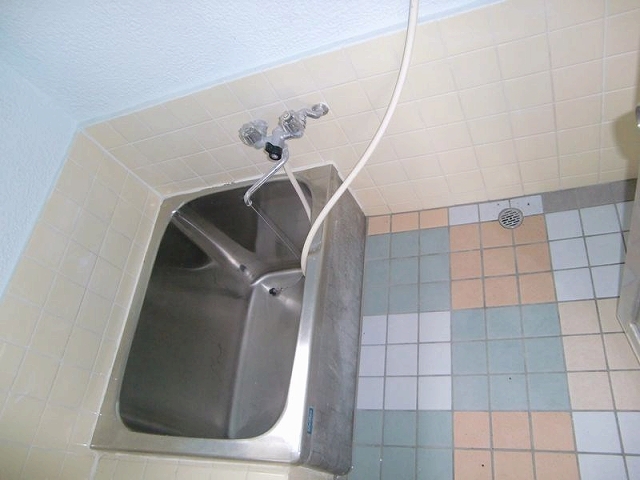 Bath. Floor is cute bath.
