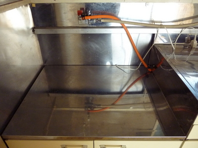 Kitchen. Gas stove Storage