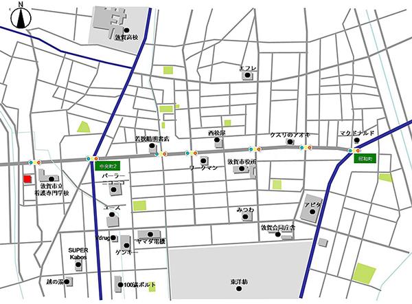 Local guide map.  ※ Near the guide map