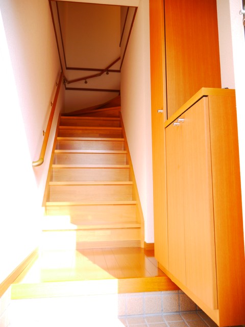 Entrance. There are shoe box. 