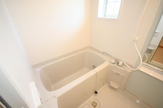 Bath. There is a window in the bathroom!