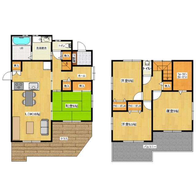 Floor plan. 20,600,000 yen, 4LDK, Land area 183.06 sq m , Building area 109.3 sq m