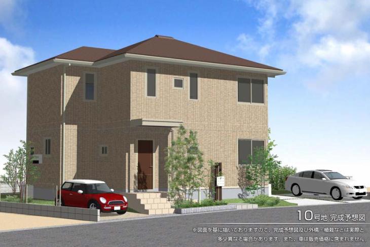 Rendering (appearance).  [No. 10 place] So we have drawn on the basis of the [Rendering] drawings, Rendering and the outer structure ・ Planting, such as might actually differ slightly from. Also, The car is not included in the price.