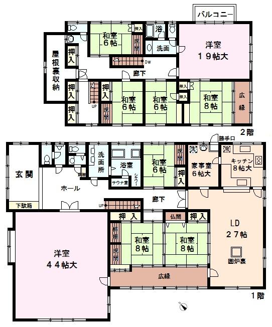 Floor plan. 150 million yen, 10LDK + S (storeroom), Land area 2,308.95 sq m , Building area 480.19 sq m