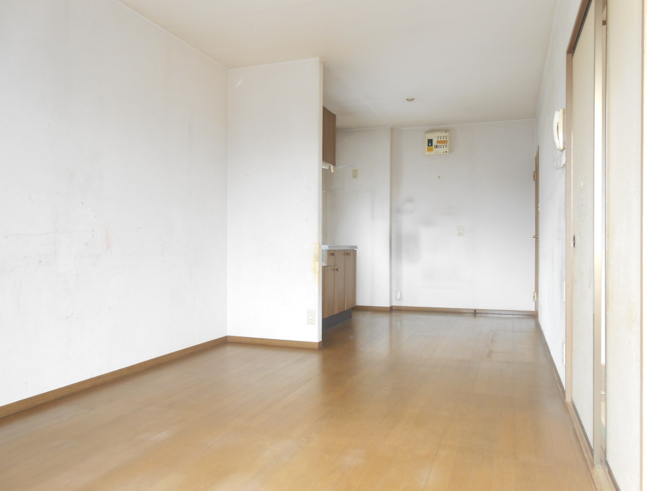 Living and room. Renovation before